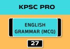 ENGLISH GRAMMAR (MCQ)No.27