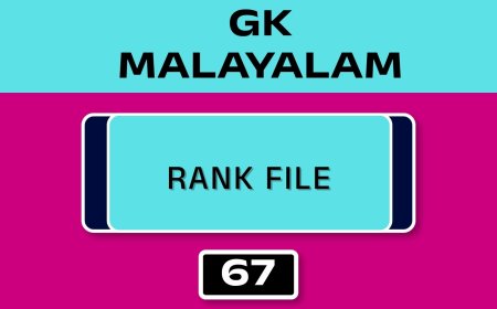 MALAYALAM GK RANK FILE - NO.67